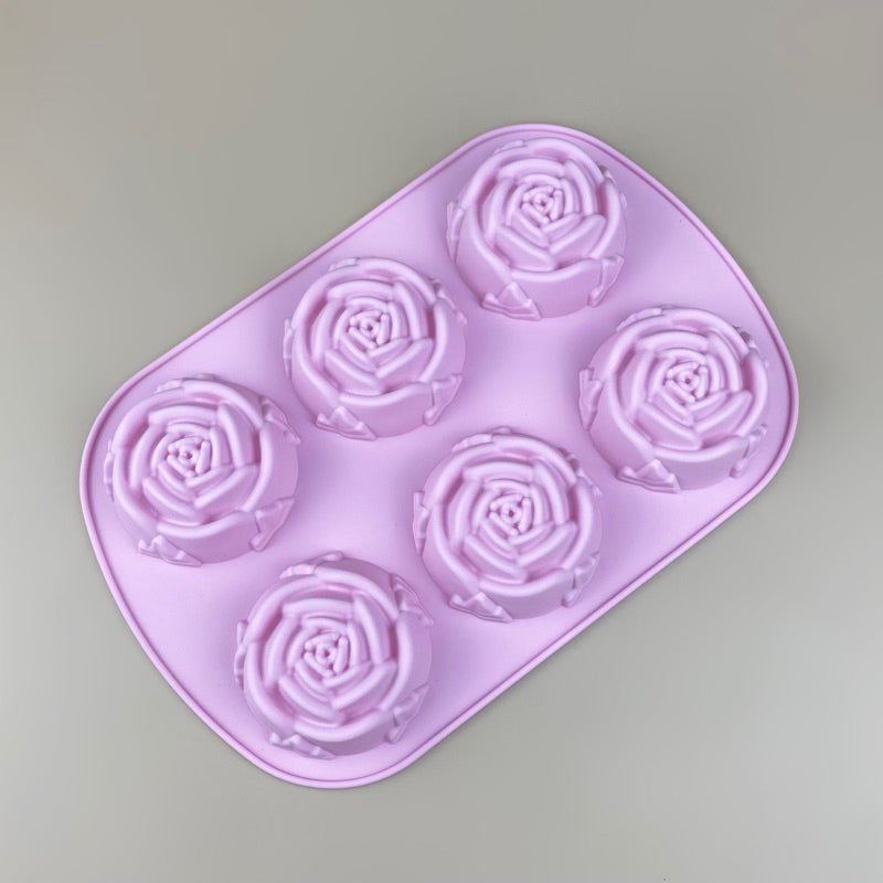 Rose 6 Cavity Silicone Mold